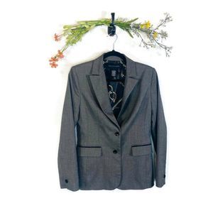 5 for $30 Apostrophe 2-Button Blazer Suit Jacket Gray Size 6